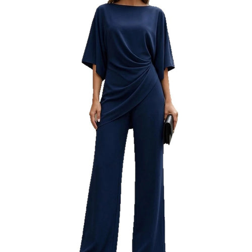 Womens Drop Waist Shirt and Wide Leg Pants Set